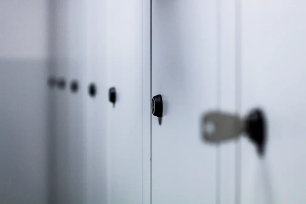 Dublin airport lockers picture showing how safe and secured they are.